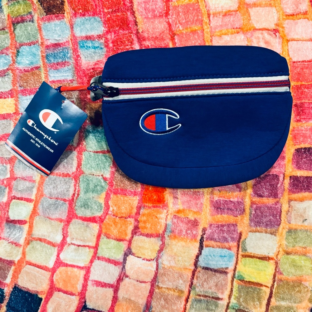 Champion Royal Blue Belt Bag with Red and White Accents